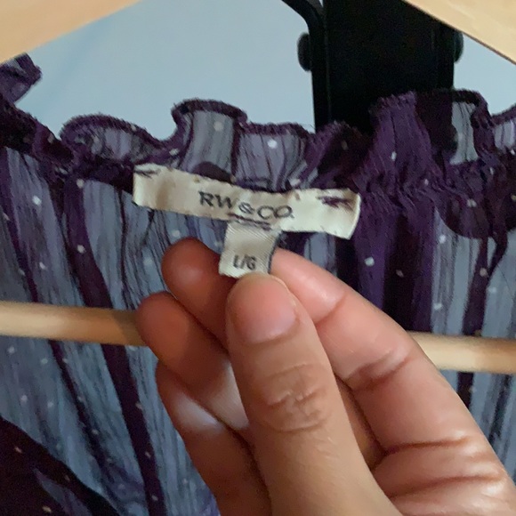 Sheer purple blouse - Picture 3 of 3